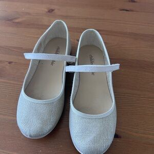 Elegant Silver Mary Jane Flats